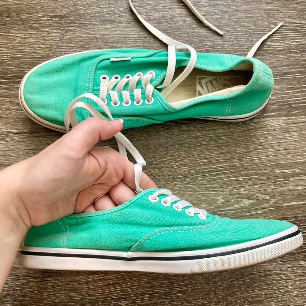 Vans teal canvas sneakers in size 7 - Picture 3 of 7